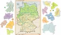 Produktbild: Schichtenpuzzle DEUTSCHLAND 3 Schichten 98 Teile Geographie Puzzle Diercke Holz