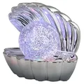 Produktbild: Reality LED Tischleuchte Shelly mit Glitzerkugel 18 x 15 cm RGB chrom - Silber