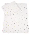 Produktbild: Babylux Babydecke Musselin 75x60 cm – Weiche Kuscheldecke für Kinderwagen & Stubenwagen, Atmungsaktiv, Perfekt für Sommer, Geschenk für Neugeborene MPM (D4 Bunte Herzen)