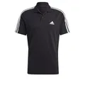 Produktbild: Adidas Herren Essentials Piqué Embroidered Small Logo 3-Stripes Polo Shirt, Black/White, S