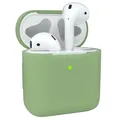 Produktbild: Schutzhülle für Apple Airpods 1 & 2 Hülle Silikon Case Tasche Soft Cover Grün