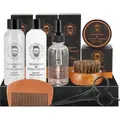 Produktbild: BRUBAKER 7-tlg. Bartpflege Geschenk Set mit Bartshampoo, Bart Conditioner, Bartöl, Bartbalsam, Bartbürste, Bartkamm, Bartschere