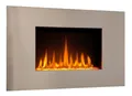 Produktbild: CHEMIN'ARTE Elektrokamin mit heizung - Edelstahl Wandkamin - LED Kamin- Wandmontage Fernbedienung - Heizung 2000W