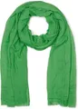 Produktbild: styleBREAKER Damen Schal Leicht & Transparent mit kurzen Fransen | Einfarbiges Halstuch für Frühling und Sommer | Weiches großes Schultertuch 188 x 100 cm, Farbe:Grün