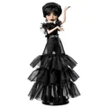 Produktbild: Monster High Wednesday Puppe, Rave’N Wednesday Sammelfigur in schwarzem Gothic-Kleid, inspiriert von der Tanzszene, Premium-Accessoires und Puppenständer, HXJ03