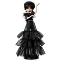 Produktbild: Wednesday Puppe, Rave’N Wednesday Sammelfigur in schwarzem Gothic-Kleid, insp...