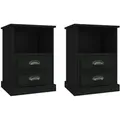 Produktbild: vidaXL Nachttische 2 Stk. Schwarz 43x36x60 cm