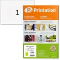 Produktbild: Printation Versandetiketten A5 210 x 148 mm - 200 DIN A5 Bogen mit jeweils einem Etikett 1x1 - Adressetiketten selbstklebend weiß - 210x148 DHL Etiketten selbstklebend - Paket-Aufkleber bedruckbar