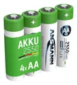 Produktbild: ANSMANN 4er Set NiMH Akku, Nickel-Metallhydrid, 1.2 Volt, 2550 mAh