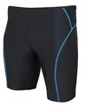 Produktbild: Aquarti Herren Badehose Knielang Schwimmhose Jammer, Farbe: Schwarz/Blau, Größe: XXL