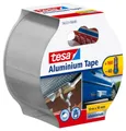 Produktbild: tesa Klebeband Aluklebeband Aluminium Tape - extra starkes Alu-Tape - 10 m : 50 mm (Packung, 1-St) ideal zum Reparieren & Abdichten - hitzebeständig - silber matt