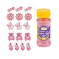 Produktbild: Günthart 16 Zuckerfiguren für Taufe & Baby Shower mit ROSA Streudekor