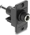 Produktbild: Delock Panel Mount DC 5.5 x 2.1 mm Buchse zu 5.5 2.5 Stecker schwarz (91119)