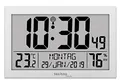 Produktbild: Technoline WS8016 WS 8016 Funk-Wand-Uhr mit Temperaturanzeige, Kuststoff, Silber, klein: 22,5 x 14,3 x 2,4cm