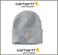 Produktbild: Original ! CARHARTT unisex Herren Damen Mütze A18 Rippstrick Beanie Farbe: Grau
