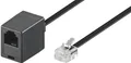 Produktbild: PremiumCord 6P4C (RJ-11) Plug 6P4C (RJ-11) Jack 10m - schwarz