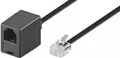 Produktbild: Modularverlängerungskabel, RJ11/RJ14-Stecker/ RJ11-Buchse, 10 m, schwarz