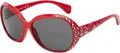 Produktbild: City Sonnen Brille Mädchen Kinder UV Schutz 400 Retro Modern Cat-Eye Desginer 30552 Rot