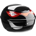 Produktbild: Tectake Motorradkoffer Sergej Volumen 22 L Robust und Spritzwassergeschützt  38 x 40 x 30 cm Schwarz