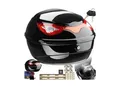 Produktbild: tectake® Motorradkoffer, Volumen 22 l, für Mofas, Roller, Motorräder und Quads, großer Reflektor