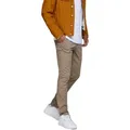 Produktbild: Jack & Jones Herren Chino Hose JPSTMARCO JJBOWIE Slim Fit Beige 12150160 Tiefer Bund Reißverschluss W 28 L 30