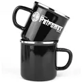 Produktbild: 2 x Becher Petromax  schwarz-Edelstahl EmailleTee Kaffee Glühwein Tassen Camping