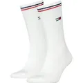 Produktbild: TOMMY HILFIGER Uni Sportsocken, 2er Pack - UNI Iconic Sock, Tennissocken Weiß 39-42 - Weiß - 39-42