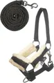 Produktbild: HKM Kinder Hobby Horsing Halfter und Strick, Schwarz, One Size