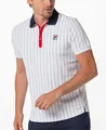 Produktbild: Fila Tennis-Polo Stripes (100% Polyester) weiss/navy/rot Herren, Größe: XL