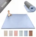 Produktbild: Hakuna Matte Wolkenweiche Spielmatte Baby 200x150x2,5cm, blau – Teppich für Kinderzimmer mit hochwertigem Memory-Schaum – Krabbelmatte Baby mit Rutschfester Unterseite – Krabbeldecke, Tatami Matte