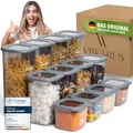 Produktbild: Viwares Vorratsdosen mit Deckel Luftdicht, 12er Vorratsbehälter Set BPA-Frei, Vorratsdose zur Müsli Mehl Aufbewahrung Küche, Praktische Organizer Küche, Frischhaltedosen für Lebensmittelaufbewahrung