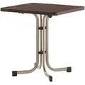 Produktbild: Sieger Gartenklapptisch, Champagner, Mokka, Metall, quadratisch, Rundrohr, Sternfuß, 70x72x70 cm, klappbar, platzsparend, Gartenmöbel, Gartentische, Klapptische