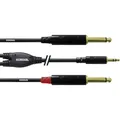 Produktbild: Cordial CFY 3 WPP - Y-Adapterkabel (3 m, 3.5mm Klinke (AUX), 6.3mm Klinke (Jack)) (CFY 3 WPP)