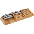 Produktbild: Relaxdays Messerhalter Schublade, Für 9 Messer, Bambus Messerblock Für Schublade, Hbt: 5,5 X 13 X 40 Cm, Liegend, Natur