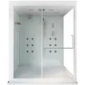 Produktbild: Dampfdusche Mit Wasserfall Und Led-beleuchtung Design Xl - 180 X 130 Cm Dusche Dampfdusche Duschkabine Fertigdusche - Home Deluxe