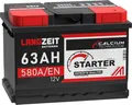 Produktbild: LANGZEIT Autobatterie 63AH 12V 580AEN ersetzt Batterie 60AH 54AH 55AH 56AH 62AH 65AH