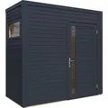 Produktbild: Bertilo Holz-Gartenhaus Cubus 1 Anthrazit 234 cm x 115 cm FSC®