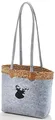 Produktbild: Kobolo Tasche aus Filz und Wasserhyazinthe - Hirsch - grau - 35x15x30 cm