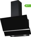 Produktbild: Dunstabzugshaube 60cm Schwarz Glas Edelstahl A++ LED Touch 595m³/h