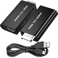 Produktbild: Retoo PS2 zu HDMI Konverter mit Audio 3.5mm, Ausgang für HDTV HDMI Monitor, Signal Wandler für PS2, Audio, Video Adapter PlayStation 2, HDMI-Konverter-Adapter, Kopfhörer Audio Buchse