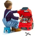 Produktbild: VEVOR Motorspielzeug, 60-teilig, Autoreparaturset für Kinder, mit abnehmbaren Teilen, Lichtern & Geräuschen, Lenkrad & Hupe, Mechaniker-Werkstattset