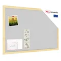 Produktbild: ALLboards Hellgrau Pinnwand mit Holz Rahmen 60x40cm Korktafel Korkwand Pinnwand Kork