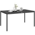 Produktbild: Outsunny Gartentisch,, Dunkelgrau, Metall, 90x74x145 cm, Gartenmöbel, Gartentische, Gartentische