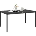 Produktbild: Gartentisch, Esstisch Für 6 Personen, Terrassentisch, Balkontisch Aus Alu, Dunkelgrau, 145 X 90 X 74 Cm - Outsunny