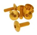 Produktbild: Schraubensatz 6 Stück Verkleidung Gold - M6X20 für Zongshen Motofino Tell Puch
