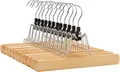 Produktbild: 12 SONGMICS Hosenspanner Kleiderbügel Holz, Hosenbügel, rutschfest, CRW007-12