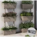 Produktbild: Pflanzkübel Raumteiler 3er Set Sichtschutz 100 cm Pflanz Balkon Kasten Terrasse