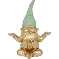 Produktbild: Kare Design Deko Figur Zwerg Meditation, Gold/Grün, Deko Objekt, Dekoration für Garten, Wohnzimmer, Schlafzimmer, Büro, Regale, Gartenzwerg, Accessoire, 19x15x10 cm (H/B/T)