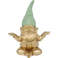 Produktbild: Kare Deko Figur Zwerg Meditation Gold Grün 19 cm Geschenkidee Yoga 61589