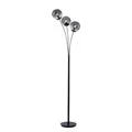 Produktbild: Stehleuchte Standlampe Designleuchte Wohnzimmerlampe Rauchglas Schwarz H 185 cm